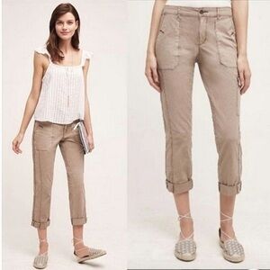 Hei Hei Tan/Beige Women's Straight Leg Cargo Pants Size 2